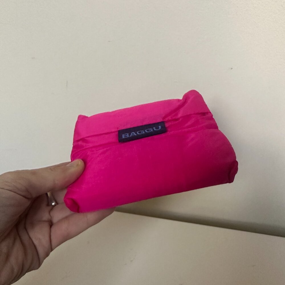 BAGGU Standard Reusable Foldable Shopping Bag - Pink 'Primrose' NWOT - Picture 5 of 5